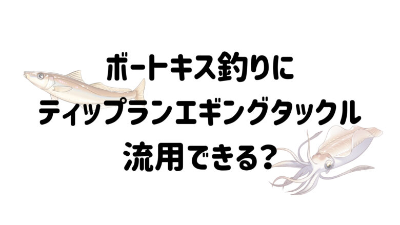 ボートでのキス釣りにはティップランエギングタックルの流用がピッタリ オススメロッドとリール紹介も マイボ