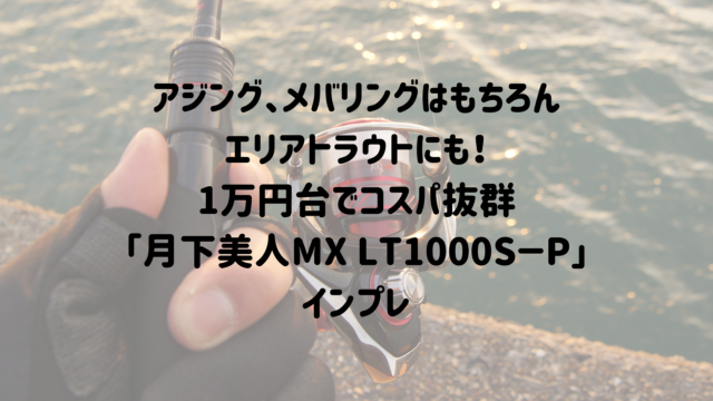 ダイワのアジングリール「月下美人MX LT1000S-P」インプレ 