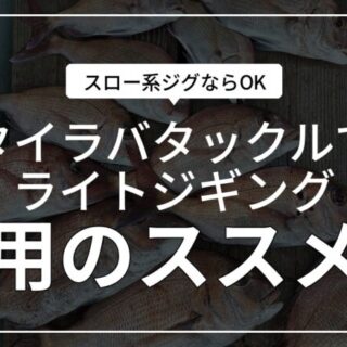 タイラバタックルを代用してライトジギングできる？オススメロッド