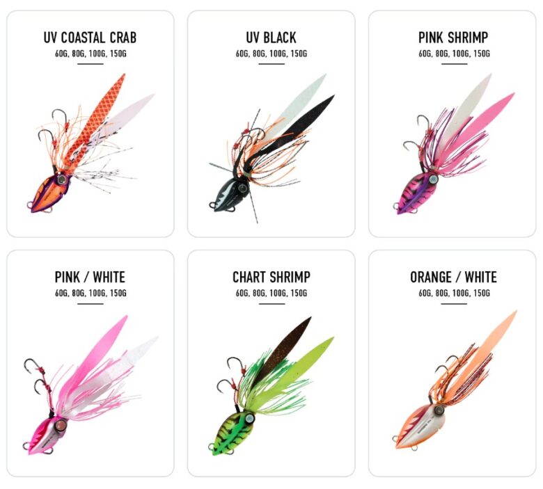 Shimano Lucanus Jig kabura style slow jig with silicone skirt and twin assist hooks