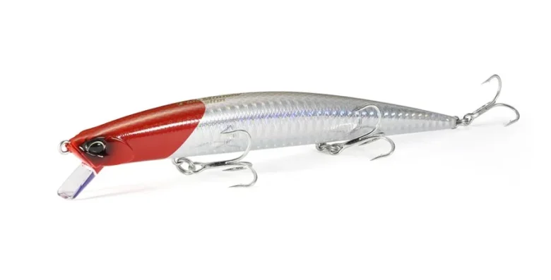 DUO Tide Minnow Slim 140 floating minnow, red head colour